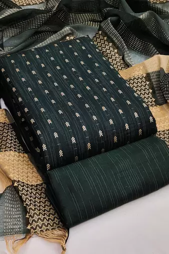 Geometric Woven Design Jacquard Unstitched Dress Material