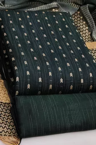 Geometric Woven Design Jacquard Unstitched Dress Material
