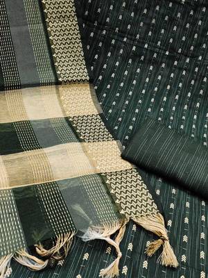 Geometric Woven Design Jacquard Unstitched Dress Material 3
