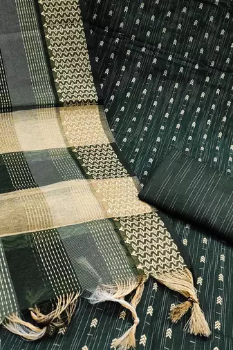 Geometric Woven Design Jacquard Unstitched Dress Material