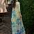 Yellow embroidered pure cotton kurta trouser dupatta set