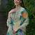 Yellow embroidered pure cotton kurta trouser dupatta set