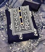 Floral Embroidered Unstitched Dress Material