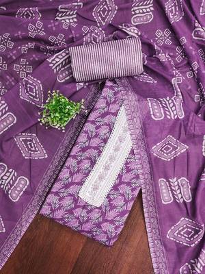 Floral Printed Unstitched Dress Material 1