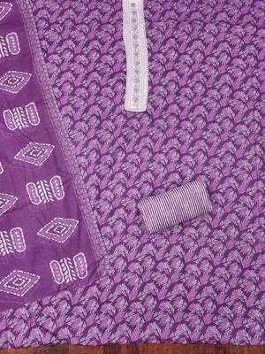 Floral Printed Unstitched Dress Material 3