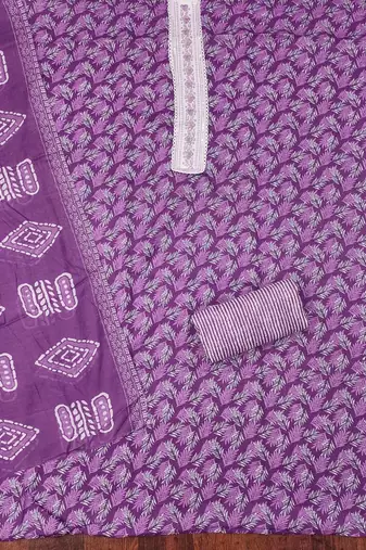 Floral Printed Unstitched Dress Material