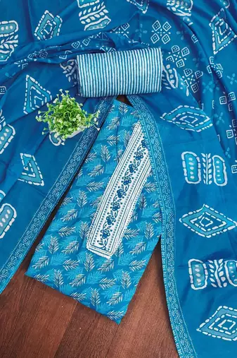Floral Printed Unstitched Dress Material