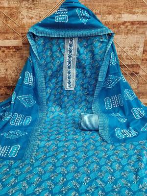 Floral Printed Unstitched Dress Material 2