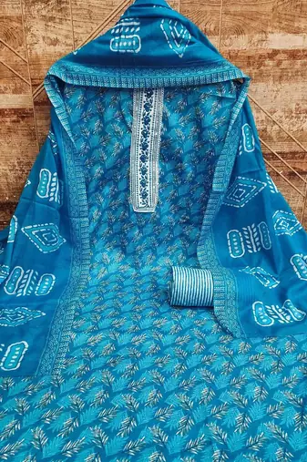 Floral Printed Unstitched Dress Material