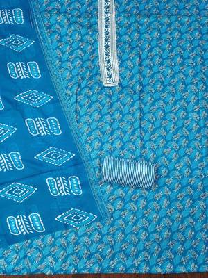 Floral Printed Unstitched Dress Material 3