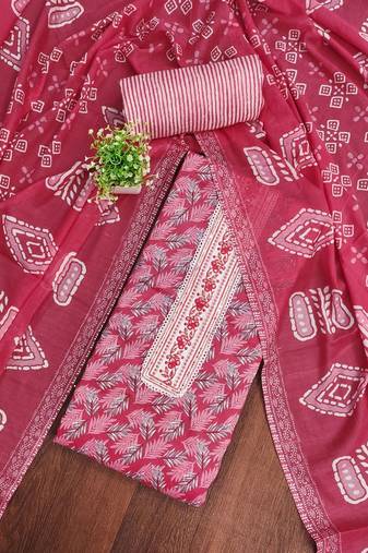floral printed unstitched dress material