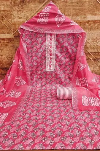 Floral Printed Unstitched Dress Material