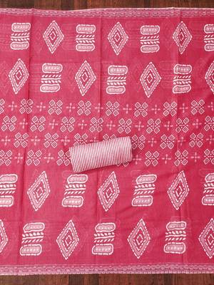Floral Printed Unstitched Dress Material 3