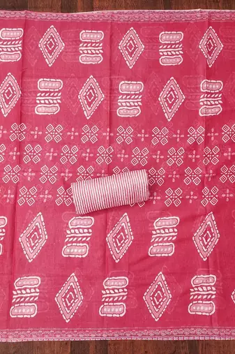 Floral Printed Unstitched Dress Material