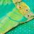 Green & Gold-Toned Unstitched Dress Material