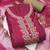 Floral Embroidered Sequinned Pure Cotton Semi-Stitched Dress Material