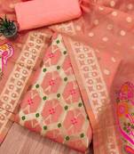 ethnic motifs printed unstitched dress material