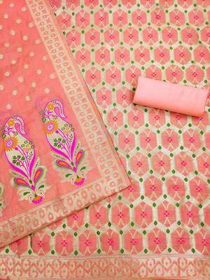 ethnic motifs printed unstitched dress material 3