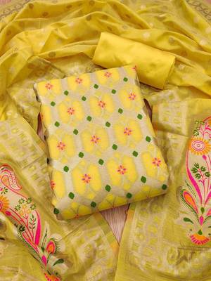 ethnic motifs printed unstitched dress material 2