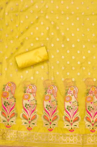 ethnic motifs printed unstitched dress material