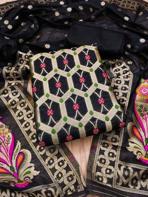 ethnic motifs printed unstitched dress material 2