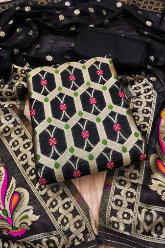 Ethnic Motifs Printed Unstitched Dress Material