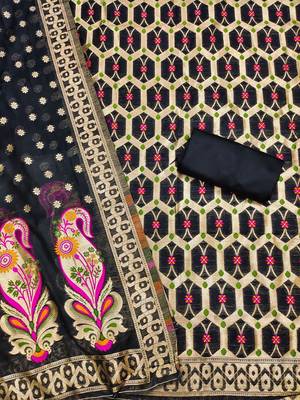 ethnic motifs printed unstitched dress material 3