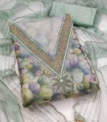 embroidered organza unstitched dress material