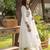 Off white printed pure cotton kurta trouser dupatta set