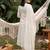 Cream embroidered pure cotton kurta trouser dupatta set