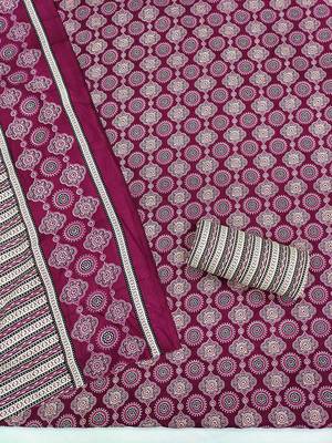 Ethnic Motif Printed Unstitched Dress Material 3