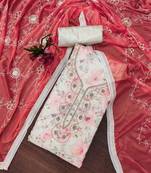 Embellished Pure Cotton Unstitched Dress Material