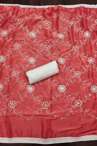 Embellished Pure Cotton Unstitched Dress Material
