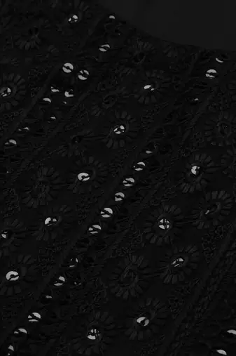 Black Embroidered Unstitched Dress Material