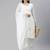 White Embroidered Unstitched Dress Material