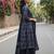Blue printed pure cotton kurta trouser dupatta set
