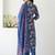 Blue printed pure cotton kurta trouser dupatta set