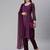 Purple Embroidered Unstitched Dress Material