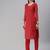 Red Embroidered Unstitched Dress Material
