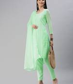 Sea Green Embroidered Unstitched Dress Material