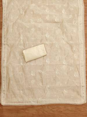 Floral Embroidered Unstitched Dress Material 3