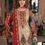 Multicolor printed silk blend kurta trouser dupatta set