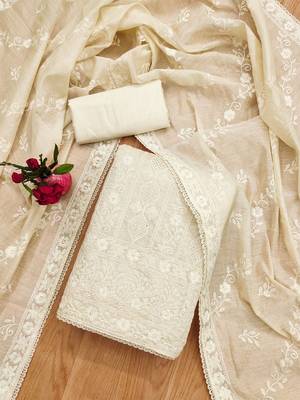 Embroidered Unstitched Dress Material 1