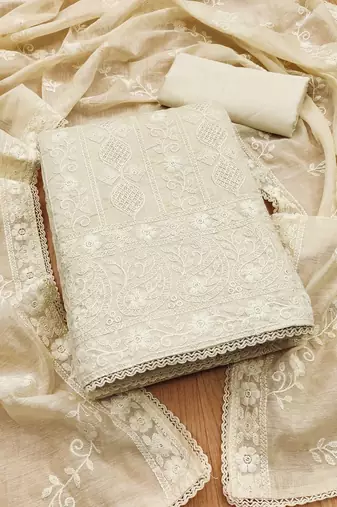 Embroidered Unstitched Dress Material