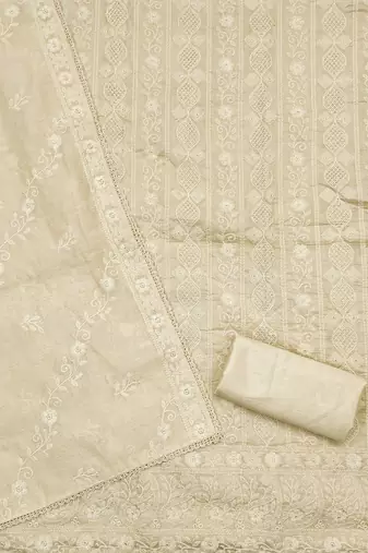 Embroidered Unstitched Dress Material
