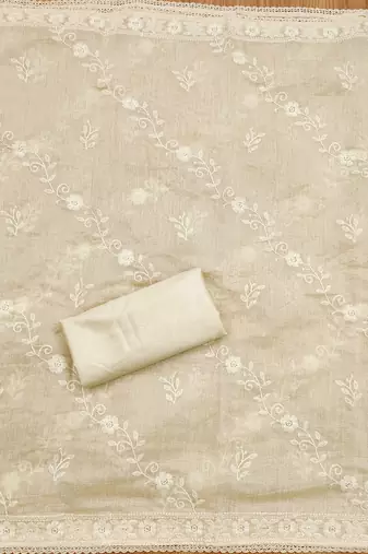 Embroidered Unstitched Dress Material