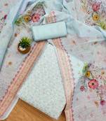 Floral Embroidered Unstitched Dress Material