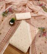 Floral Embroidered Unstitched Dress Material