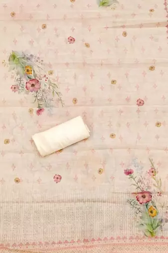 Floral Embroidered Unstitched Dress Material