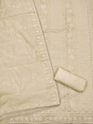 Floral Embroidered Unstitched Dress Material 3